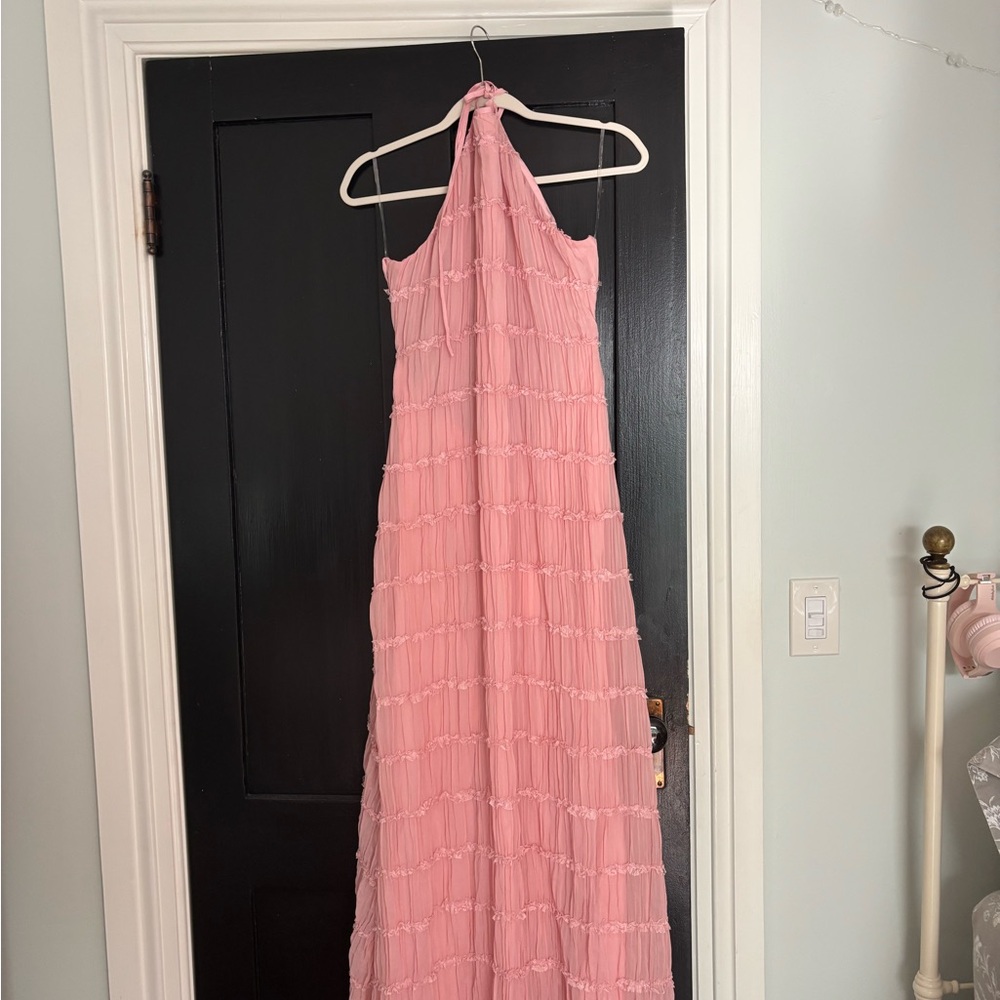 Peppermayo Pink Halter Maxi Sundress